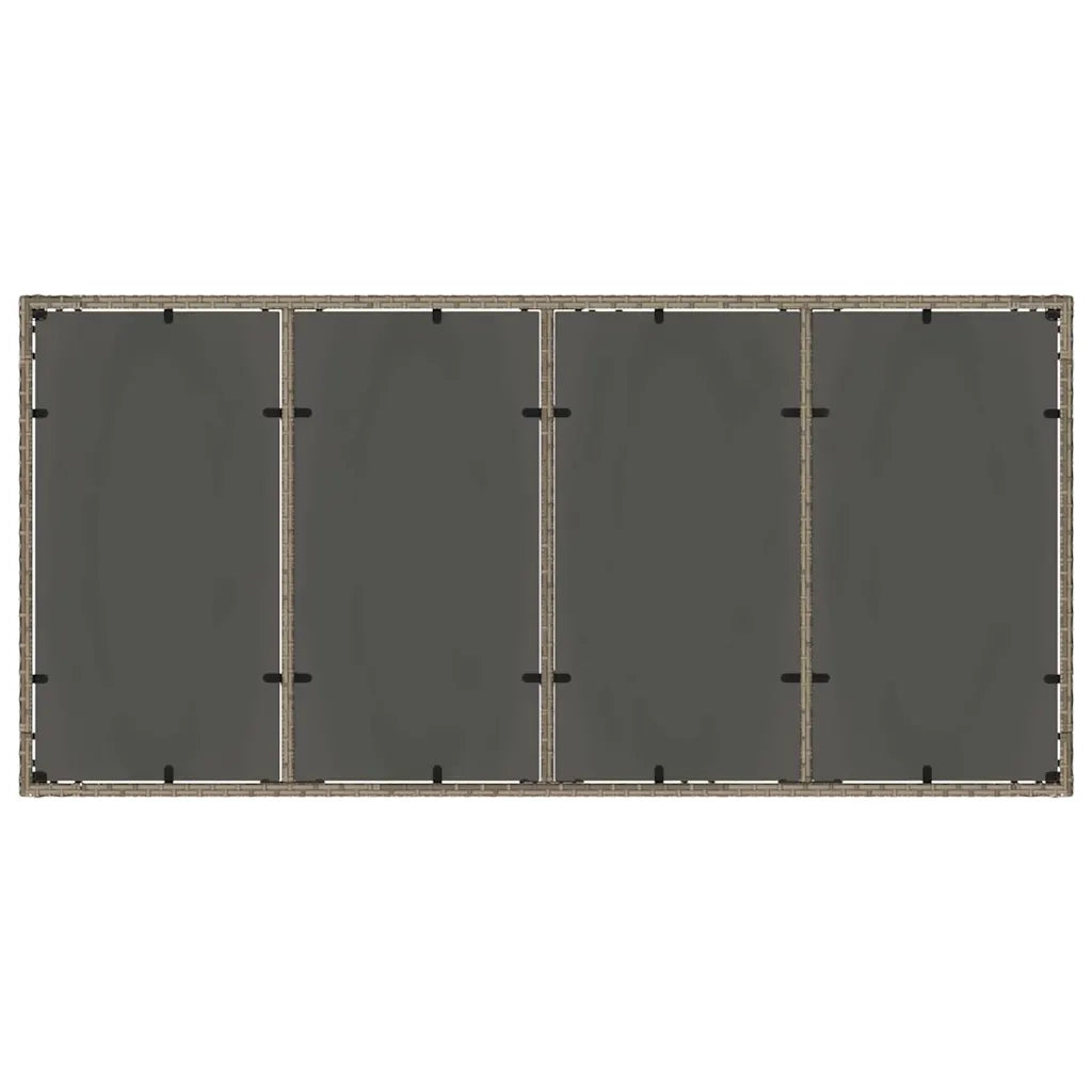 Set da Pranzo per Giardino 7 pcs Grigio polyrattan 3334875