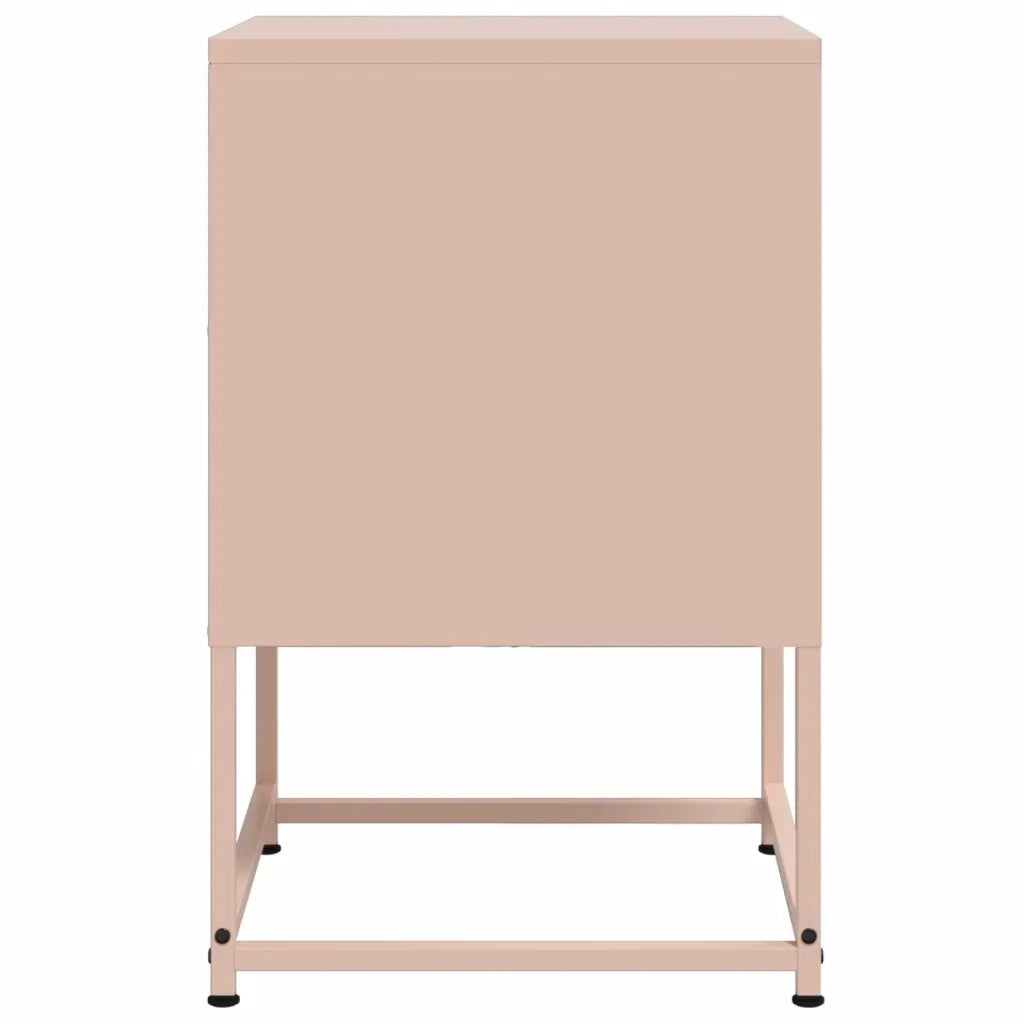 Comodino-Tavolino da notte Rosa 36x39x60,5 cm in Acciaio 515884