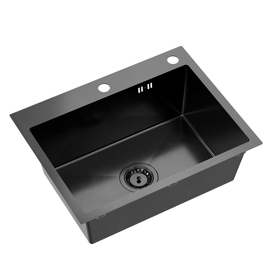 Lavello In Acciaio Luke 110 Workstation Black con rubinetto da cucina