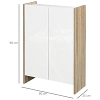 Mobile Armadietto 2 Ante 60x25x90 cm in Truciolare  Bianco