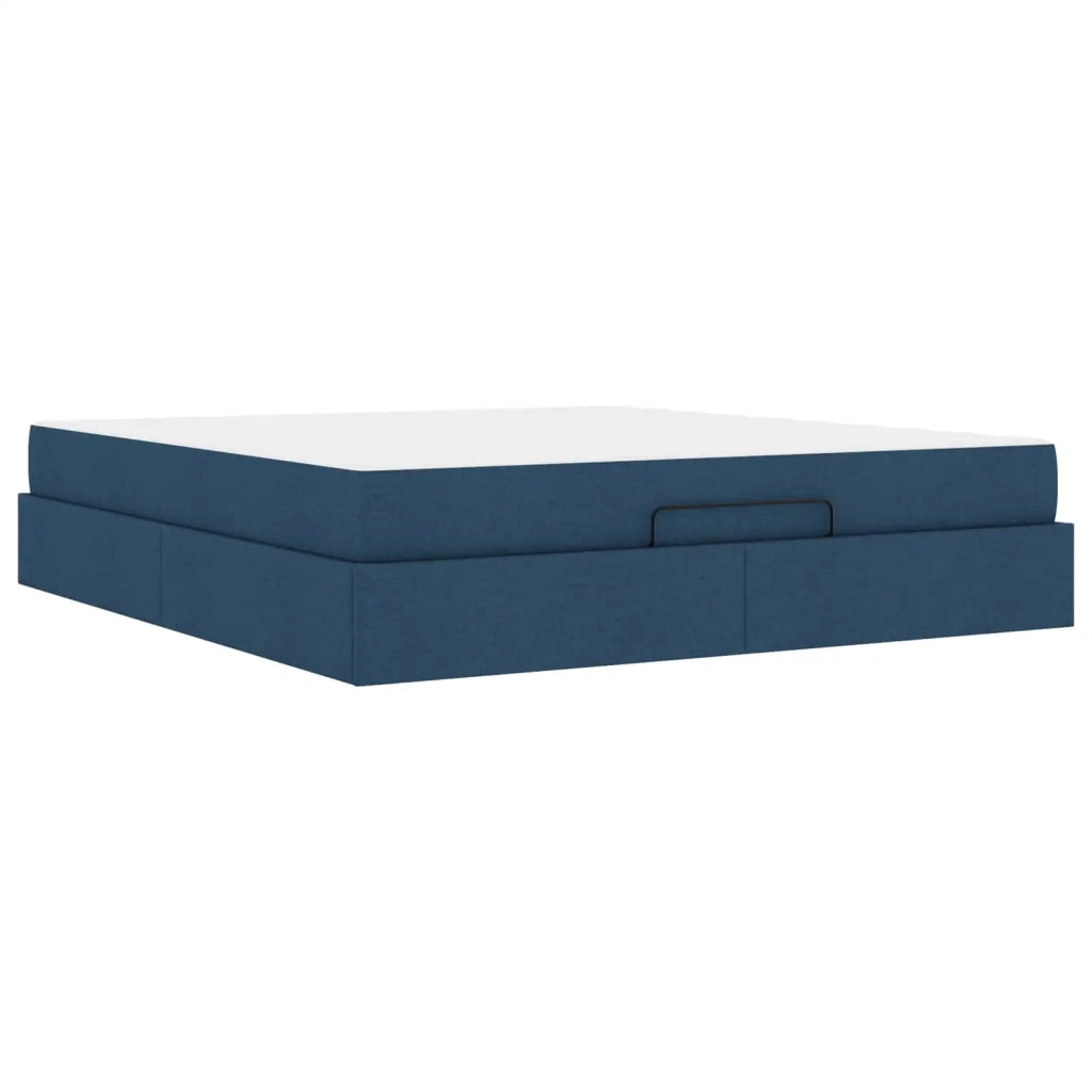 Struttura letto con materasso 2 pcs Blu Tessuto 3399514