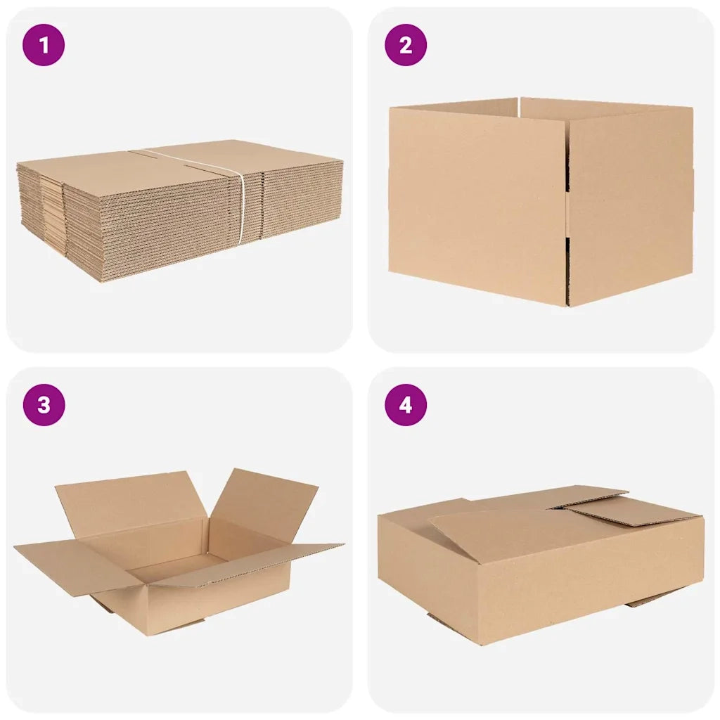 Scatola Pieghevole 50 pcs Naturale 40 x 30 x 10 cm Cartone 4106570