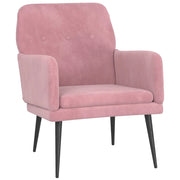Poltrona | Sedia Relax Rosa 62x79x79 cm Velluto