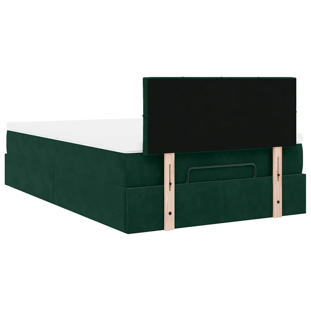 Struttura Letto Pouf con Materasso 120x200 cm Velluto