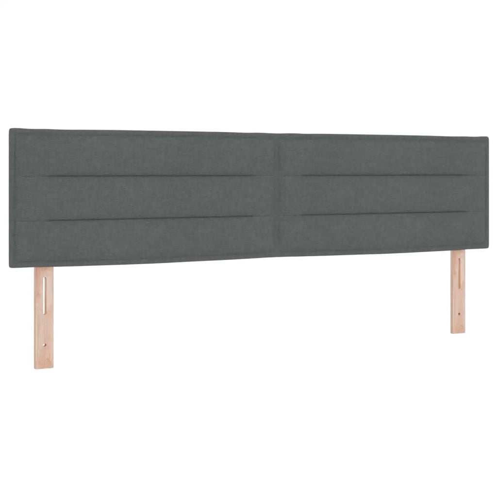 Letto ottomano con materasso 2 pz Grigio Scuro Tessuto 3456664