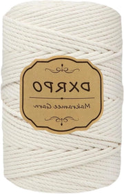 Filato di cotone macramé 4 mm x 120 m - per tenda, decorazione, hanger e altro