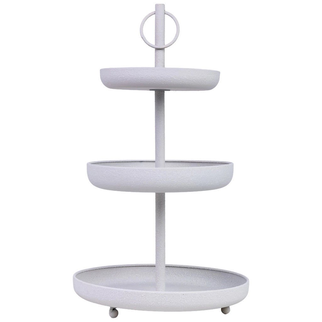 Vassoio decorativo in metallo 30x30x50h cm