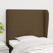 Testiera ad Orecchio Marrone Scuro 83x23x118/128 cm in Tessuto 3117653