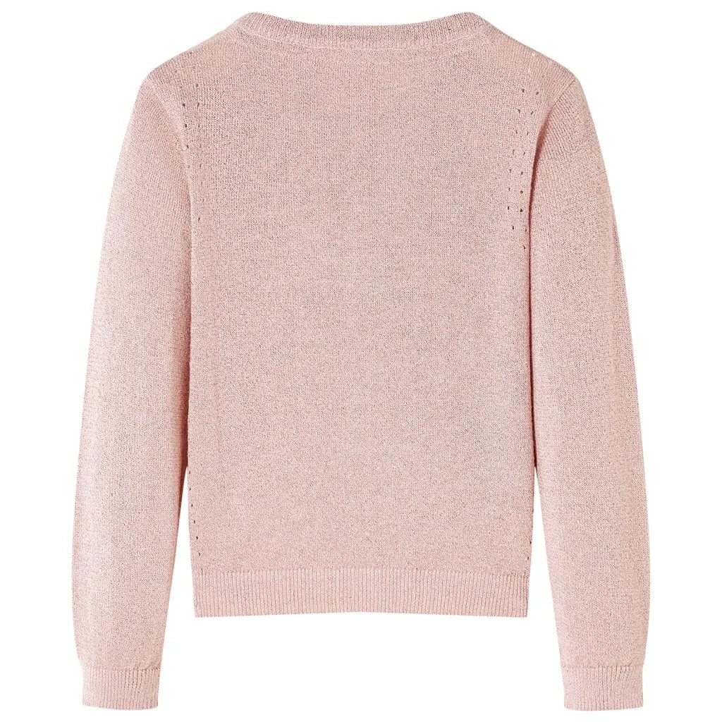 Cardigan da Bambina Lavorato a Maglia Rosa Tenue 92 14519