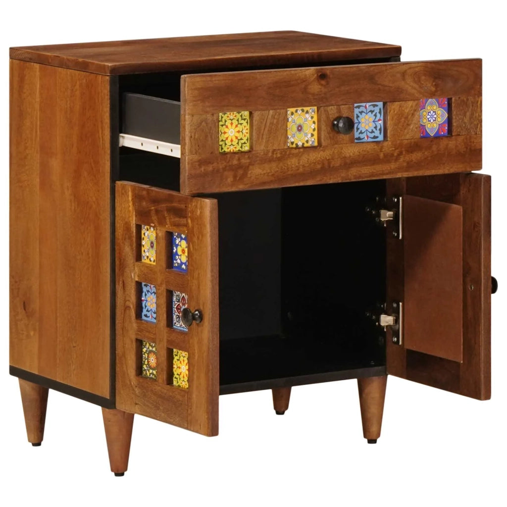 Armadio da Notte con cassetto Marrone 50 x 33 x 60 cm