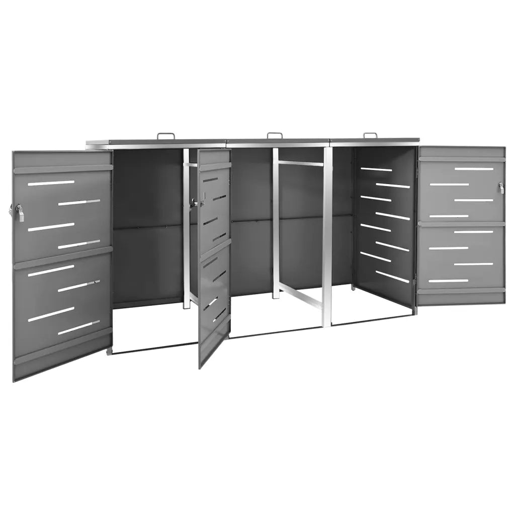 Copribidone per Spazzatura Singolo 69x77,5x112,5cm Acciaio Inox 149556