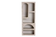 Libreria in legno "Venüs" 60 x 32 x 150 cm - marmo travertino