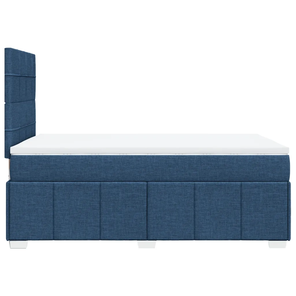 Giroletto a Molle con Materasso Blu 120x190 cm in Tessuto