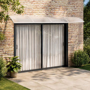 Door Canopy, Grey, 400 X 100 Cm, Polycarbonate