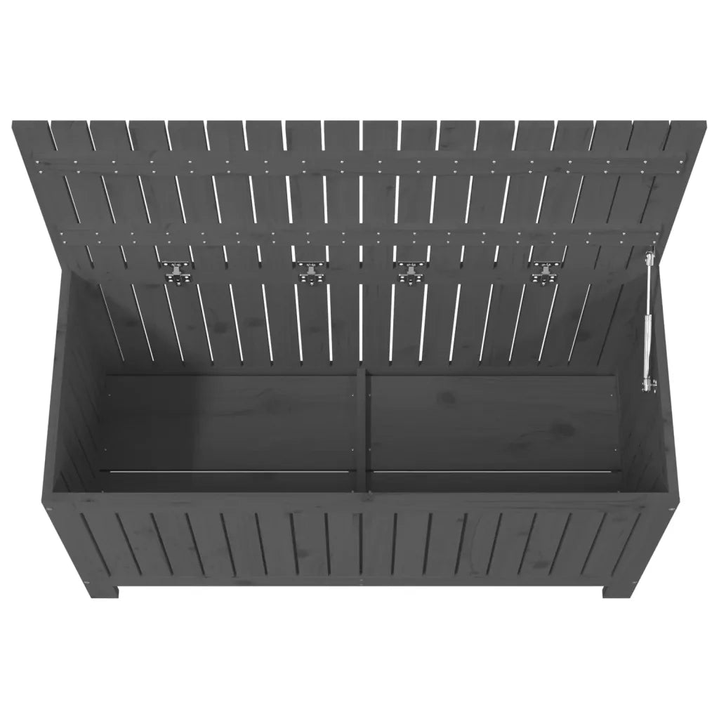 Contenitore da Giardino Grigio 115x49x60 cm Legno Massello Pino 823838