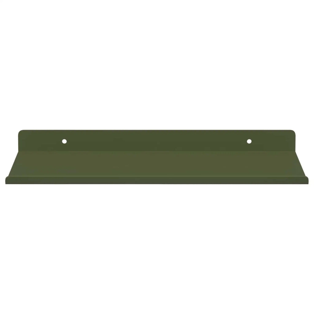 2 pz Mensola | Ripiano | Scaffale sospesa Verde oliva 30 x 18 x 2,5 cm Acciaio