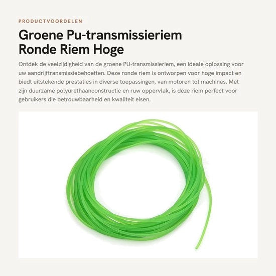 Cavo di trasmissione in PU a sezione rotonda con alta resistenza all'impatto - trasmissione di potenza - resistente alle sollecitazioni - 6 mm x 10 m - cavo di trasmissione