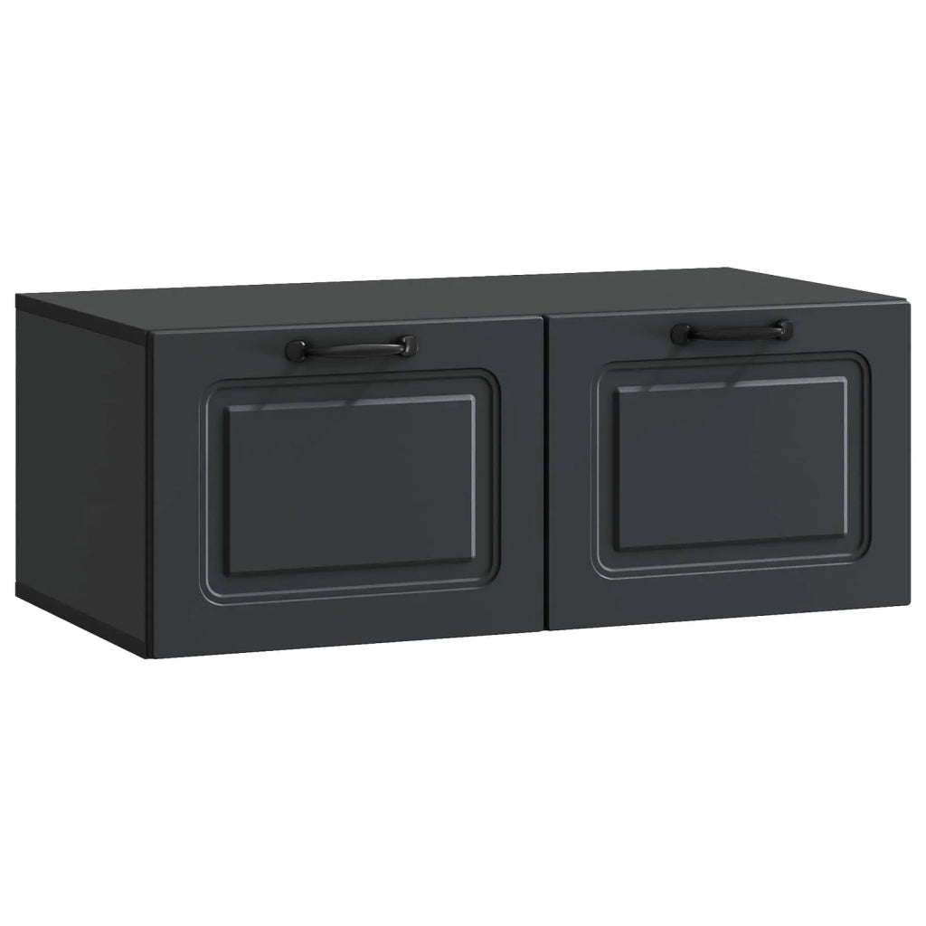 Mobile Porta TV da Muro-Credenza per TV sospesa Nero 78,5 x 41 x 30 cm 449765