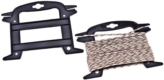 Organizzatore di Corda Multifunzionale per Outdoor - Winder per Corda - Ideale per Progetti Sportivi - Nero - 5 Pezzi