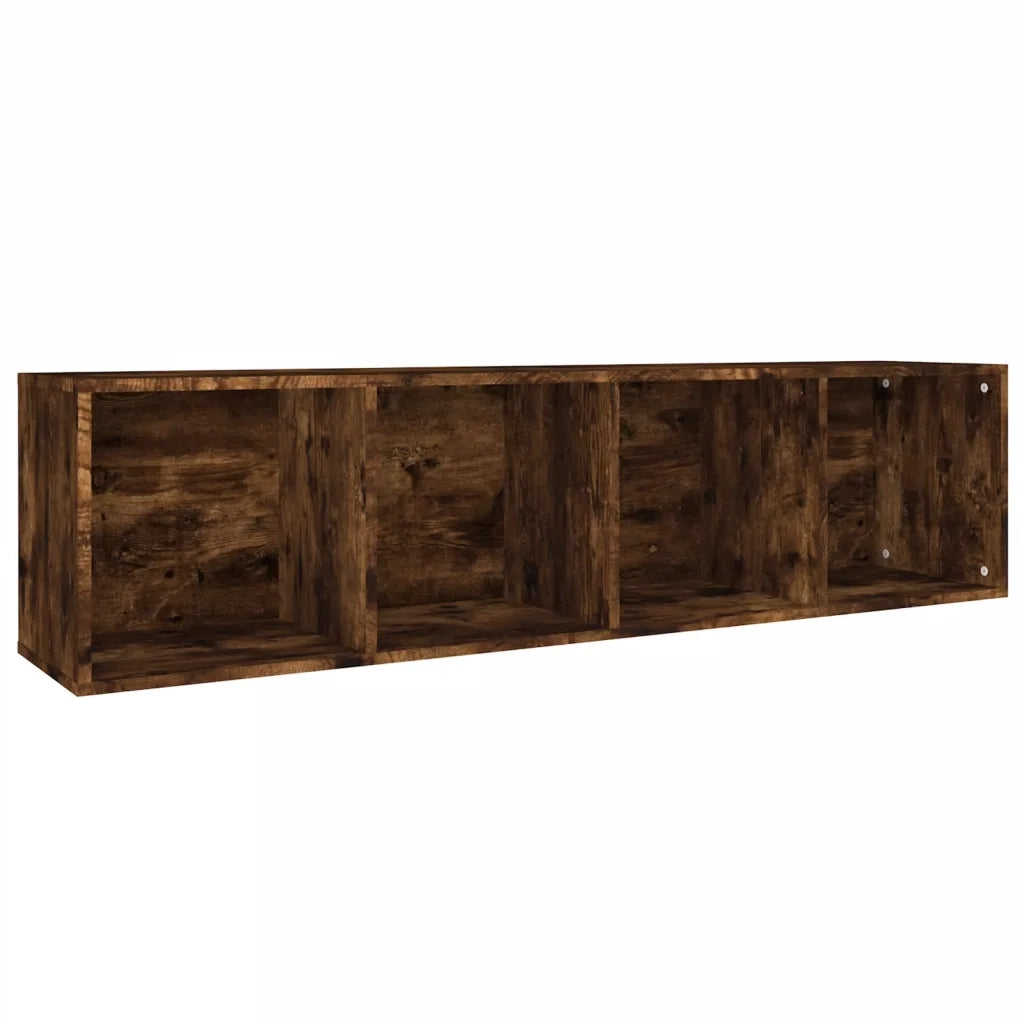 Libreria-Mobile TV Rovere Fumo 36x30x143cm in Legno Multistrato