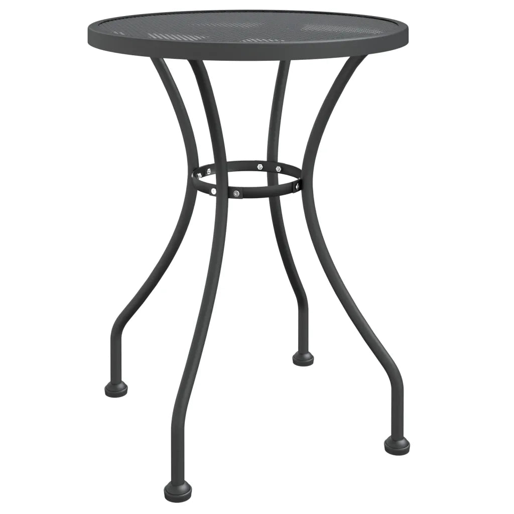 Set da Pranzo per Giardino 3pz Rete Metallica Espansa Antracite 3084707