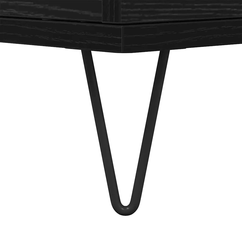 vidaXL Credenza Rovere nero 60 x 35 x 70 cm Legno multistrato