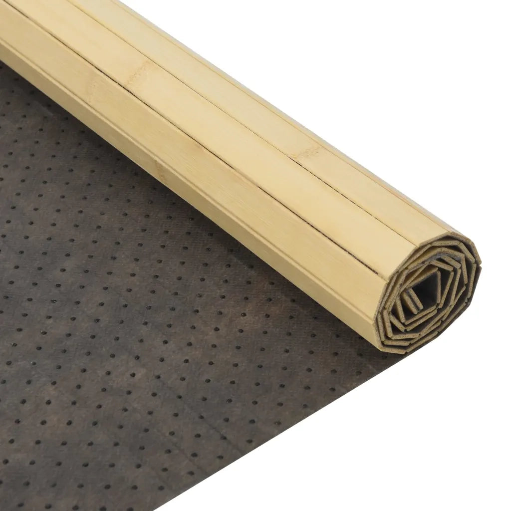 Tappeto Rettangolare Naturale Chiaro 60x100 cm in Bambù 376711
