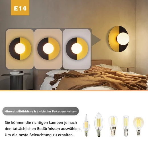ZMH Lampada da soffitto retrò nero oro rotonda vetro E14 per soggiorno corridoio