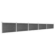 Set Pannelli di Recinzione in WPC 872x105 cm Nero 3070450