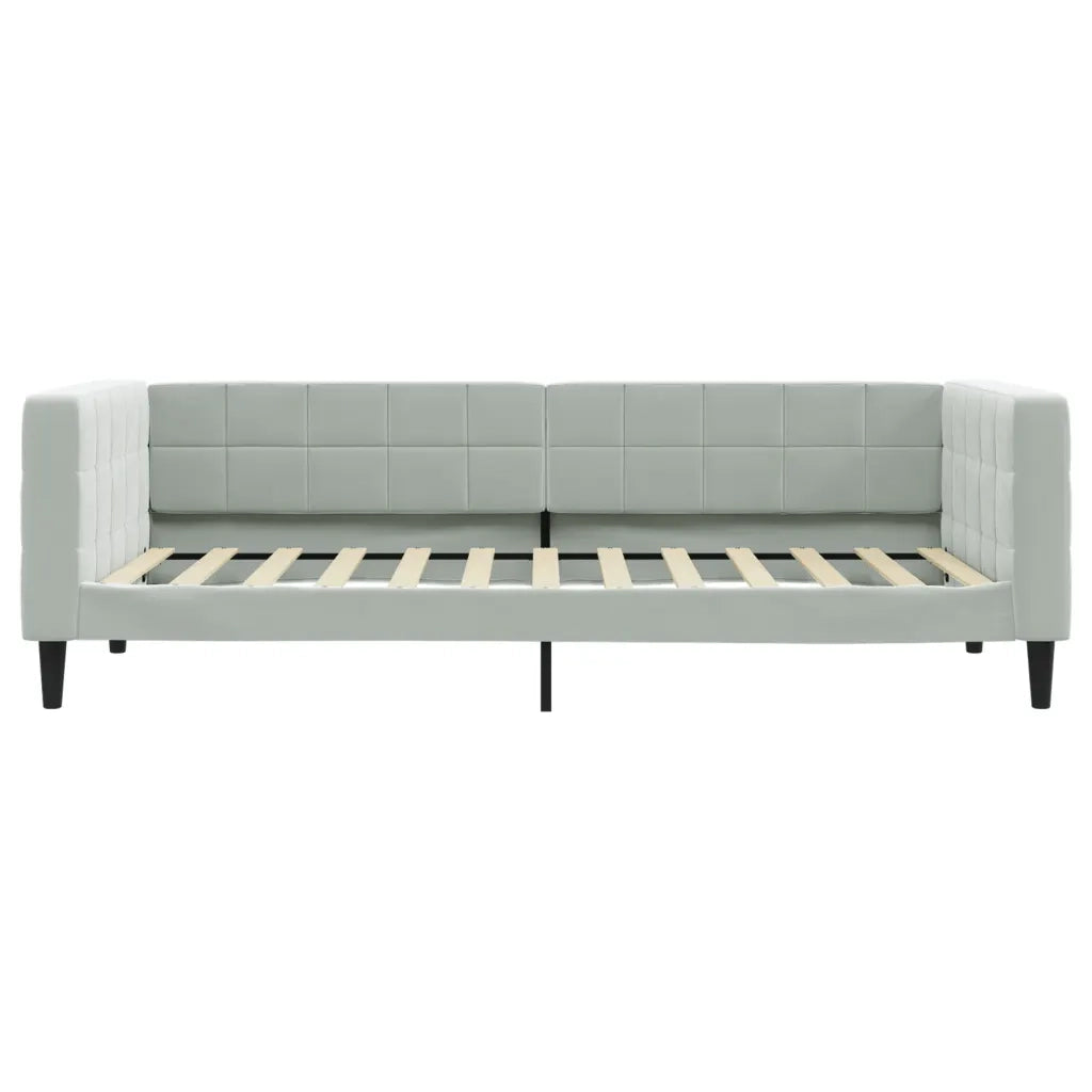Divano Letto Estraibile Cassetti-Sofa Letto-Daybed Grigio Chiaro 100x200 Velluto 935497