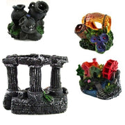 Trade Shop - Figura Decorativa Acquario Colonne Anfore Decorazione Acquari Modelli Assortiti -