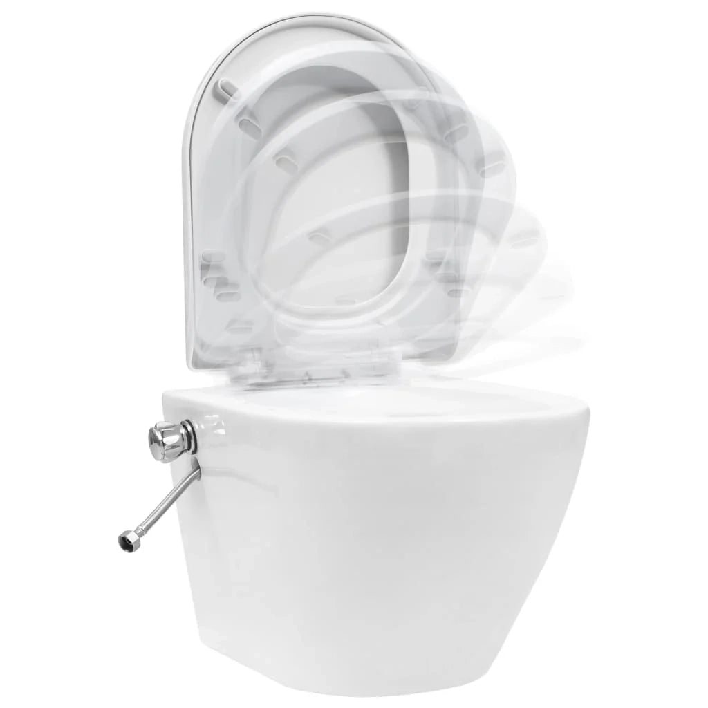 Kit completo per vaso sospeso senza brida e cassetta di scarico nascosta ceramica bianca 02_0003576