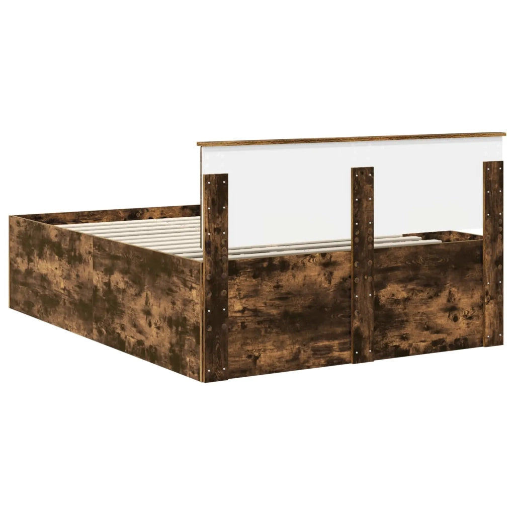 Struttura del letto Rovere fumé 160 x 200 cm Legno multistrato 3408561