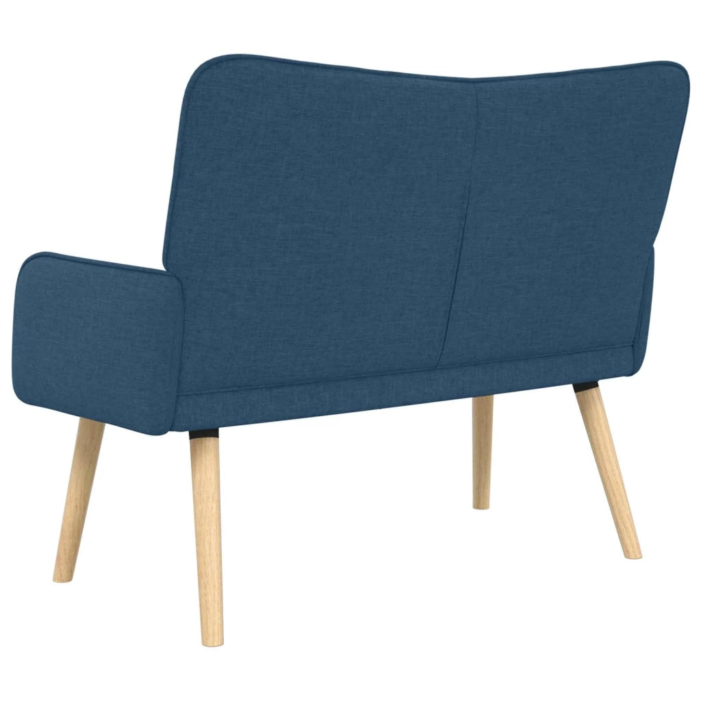 Sofa a Due Posti Blu 115 x 61 x 87 cm Tessuto