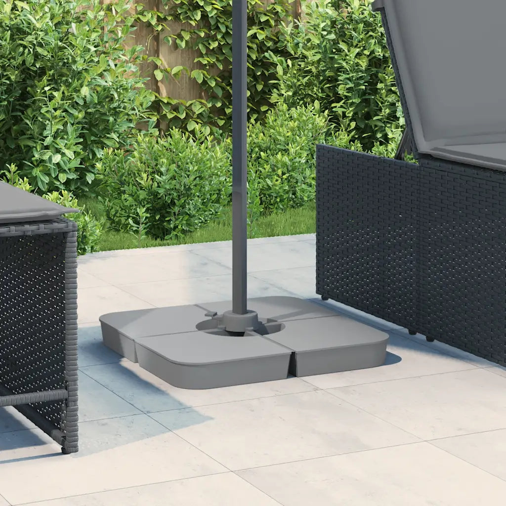 Set Base per Ombrellone 4 pz con Supporto a Croce 100 kg PP CFW9159823