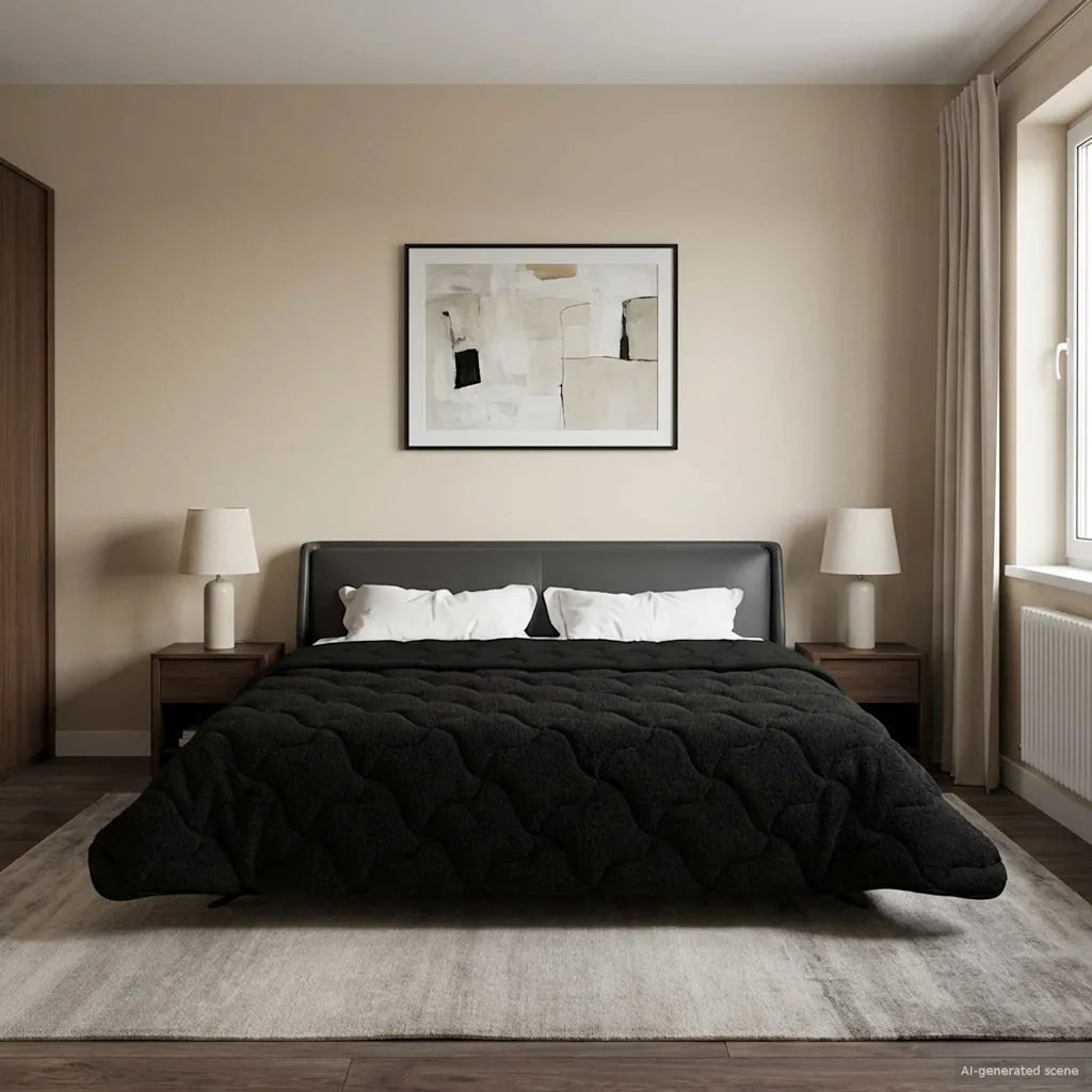 Duvet Invernale 220 x 260 cm Inverno Nero Traspirante 42026335