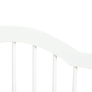 Cancelletto di Sicurezza Pieghevole per Animali Domestici 154,5x29,5x61 cm in Legno e MDF Bianco