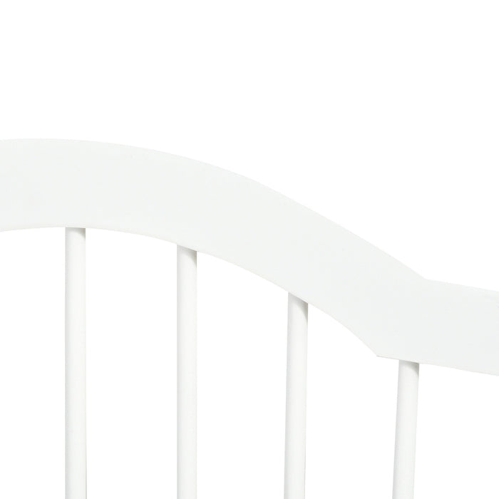 Cancelletto di Sicurezza Pieghevole per Animali Domestici 154,5x29,5x61 cm in Legno e MDF Bianco