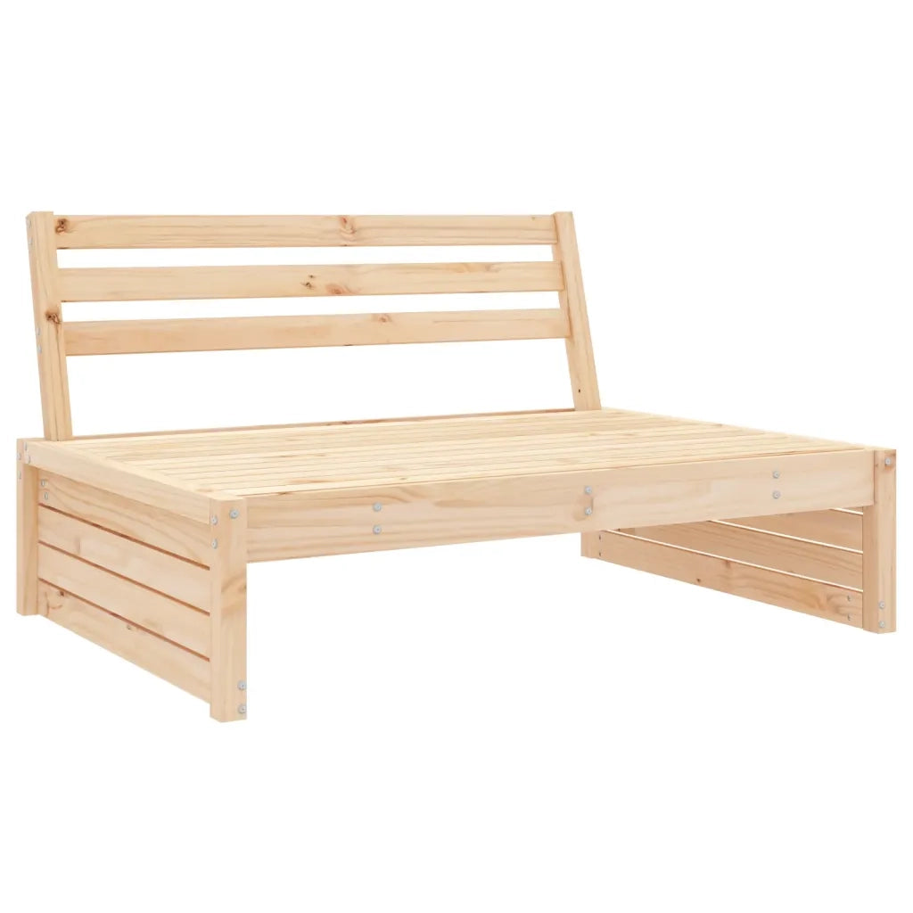 Divano Centrale da Giardino-Sofa Modulare-Divanetto da esterno 120x80 cm in Legno Massello di Pino