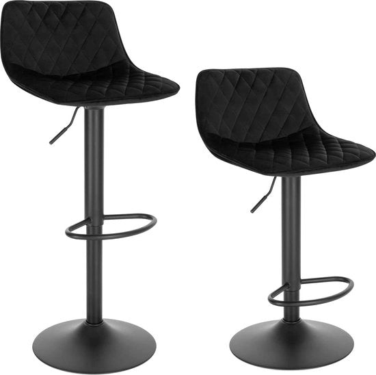 Sedia Bar con Schienale in Legno - Set di 2 - Sedia Bar con Schienale - Sedia Bar con Schienale Regolabile in Alto - Sedia Bar con Schienale in Pelle - Sedia da Cucina - Sedia Bar con Schienale in Legno con Supporto Lombaro