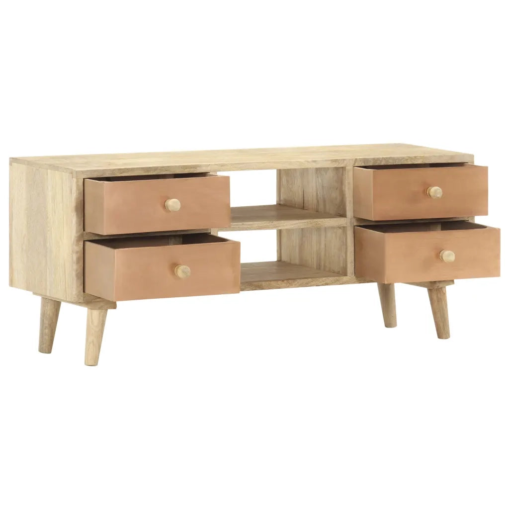 Mobile TV | Armadietto TV | Mobile Porta TV 110x30x45 cm in Legno Massello di Mango