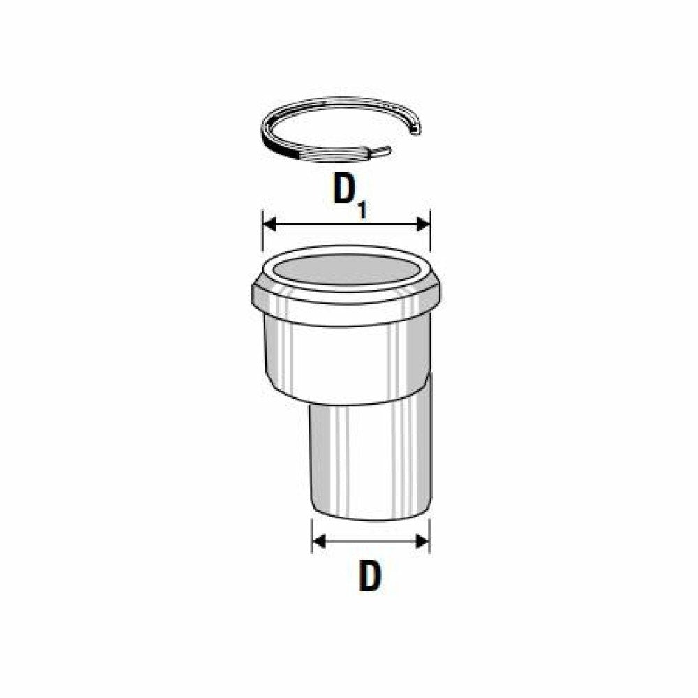 Riduzione eccentrica d.40 32 b08 lr3cm3w