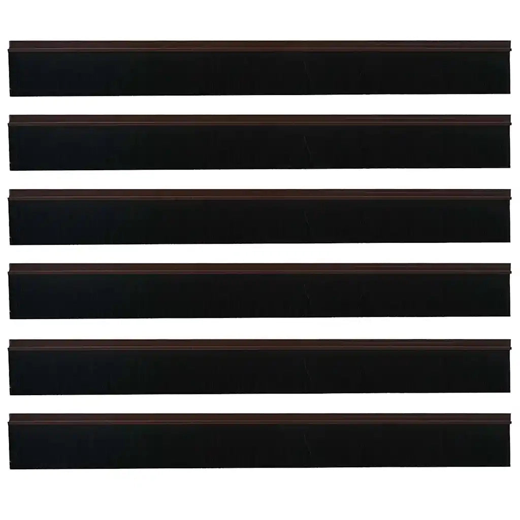 Spazzole per porte autoadesive 6 pz Marrone 100 cm CFW6084515