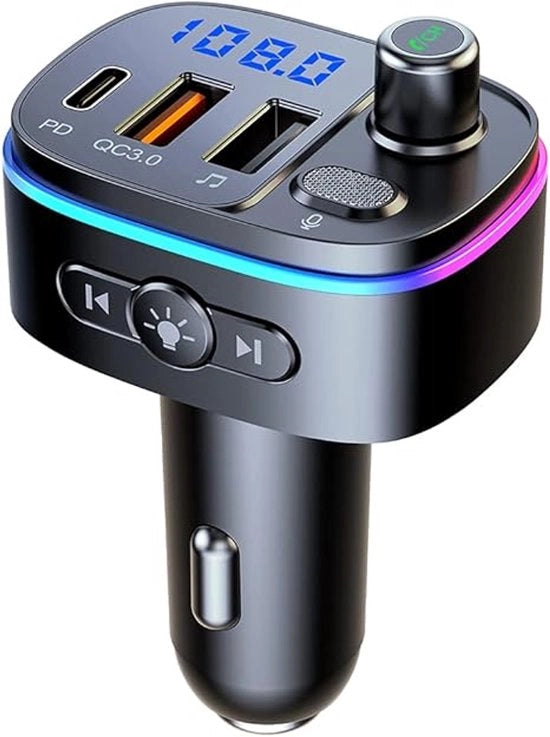 Adattatore Bluetooth plug-and-play con supporto per ricarica rapida, ricevitore audio wireless QC3.0 USB, chiamata in modalità handsfree.
