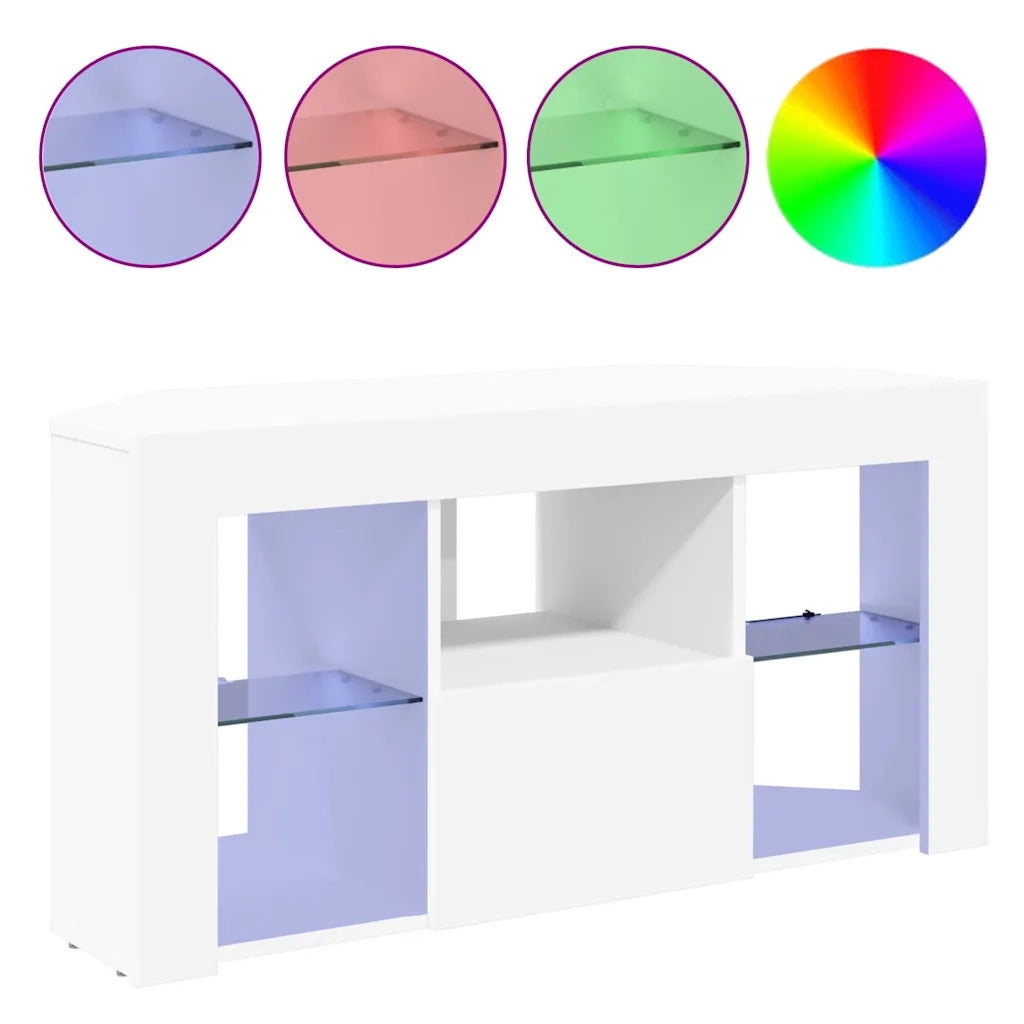 Mobile TV | Armadietto TV | Mobile Porta TV LED Angolare Bianco 100 x 40 x 50 cm
