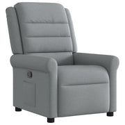 Poltrona | Sedia Relax Reclinabile in Tessuto Grigio Chiaro