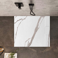 Piatto Doccia Bazalt Carrara White 90x90