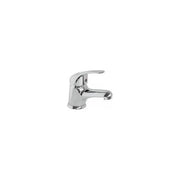 Hans lebel miscelatore monocomando lavabo mod. Rex, finitura cromata, scarico 1 1-4, flessibili tricolore 3-8 F