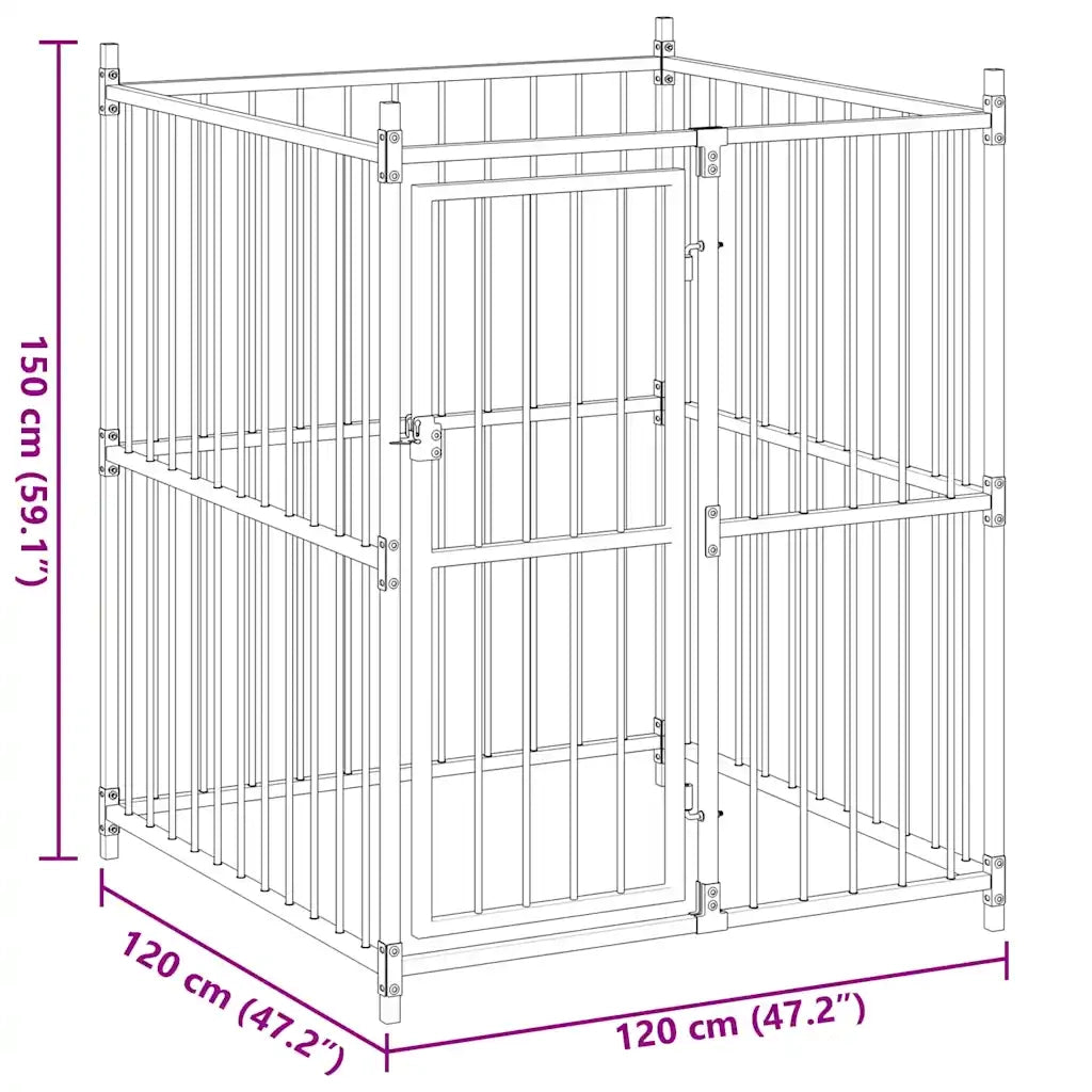 Canile da Esterno 120x120x150 cm CFW4427109