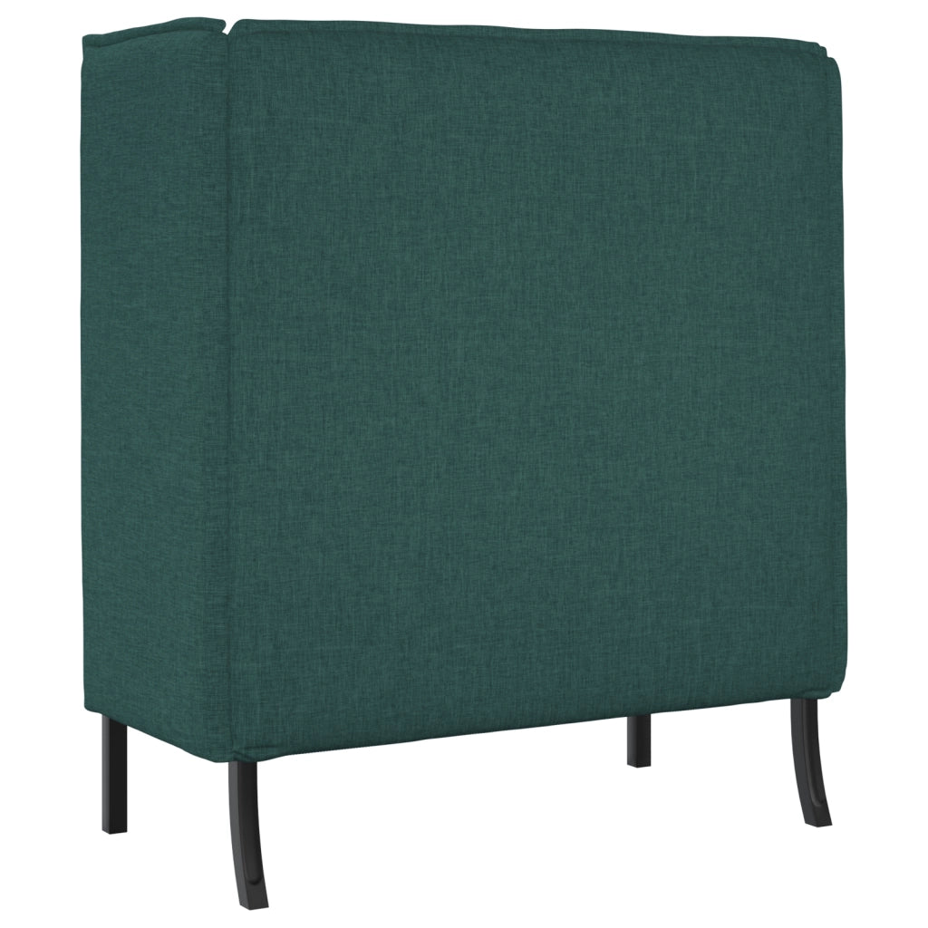 Divano alto Verde Scuro 109x56x121 cm Tessuto